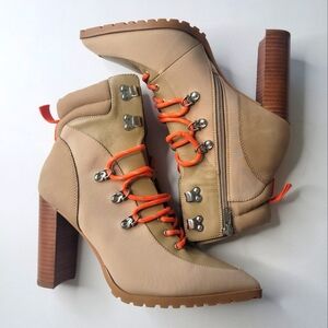 Steve Madden Lace Up Booties with Side Zipper